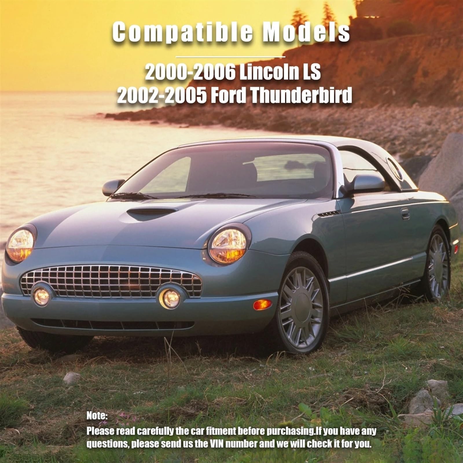 Juego de 4 extremos de barra de acoplamiento y barra estabilizadora trasera compatibles con Lincoln LS, compatibles con Thunderbird 2000 2001 2002 2003 2004 2005 2006