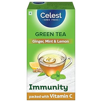 Green Tea | Green Tea for Weight Loss | Ginger, Mint & Lemon | Green Tea with Vitamin C - image, photos