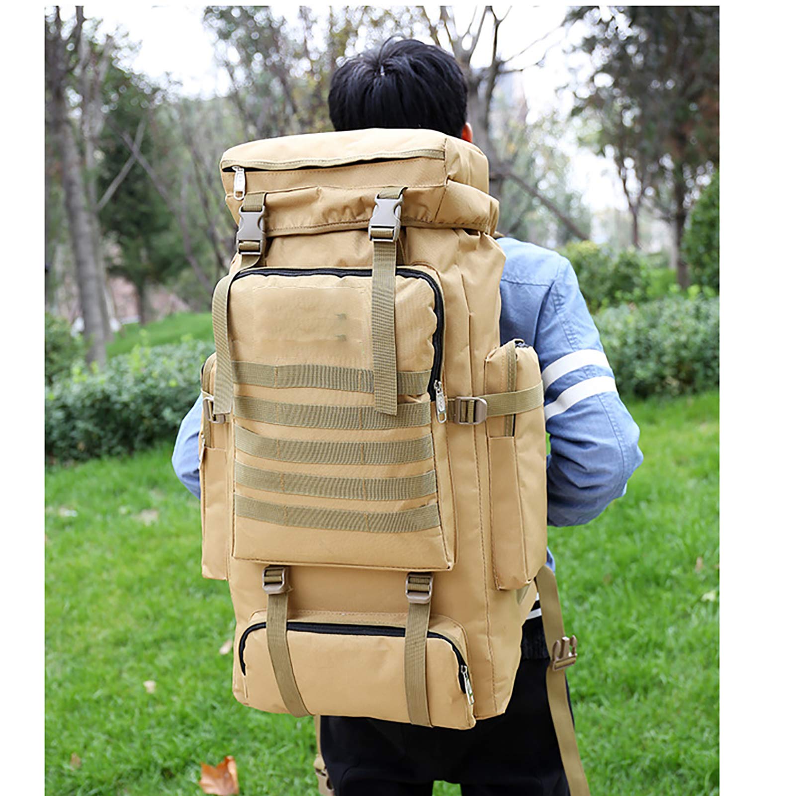 Sac à Dos Tactique 70L Militaire – Randonnée, MOLLE, Imperméable – Fabriqué En Ukraine