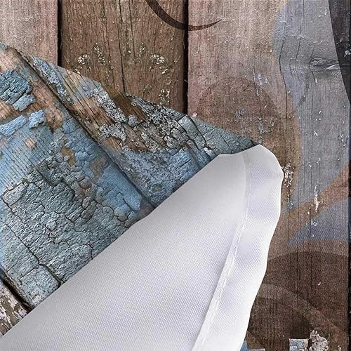 Miniatura 9 de JAWO Cortina de ducha con flores y flores, juego de cortina de ducha rústica de dalia azul silvestre, cortina de ducha de tela impermeable con