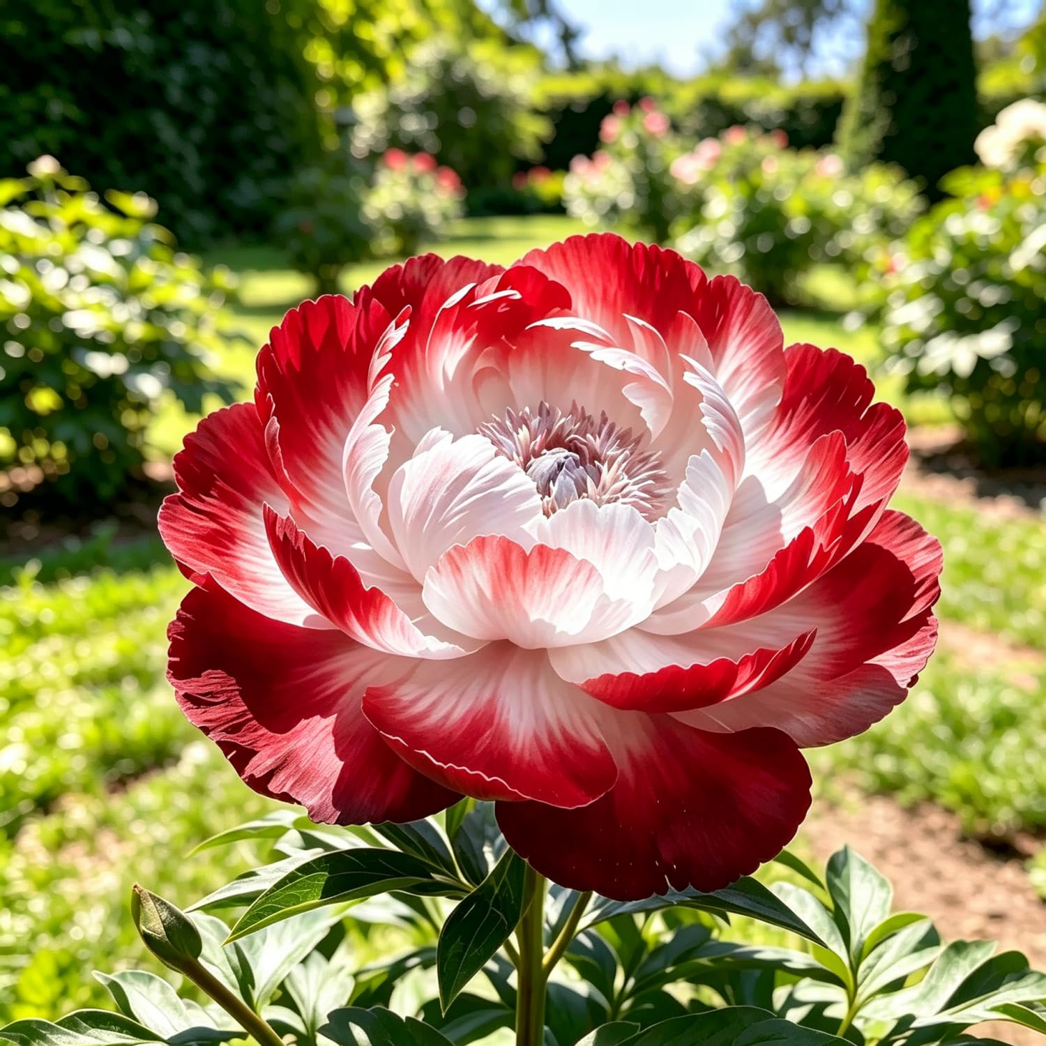 Peony : Vibrant and Colorful Flowers, Long-Lasting Bloom, Drought-Tolerant, top Choice for patios and Balconies Hardy Perennial, Excellent Display-150pcs-I — image 1
