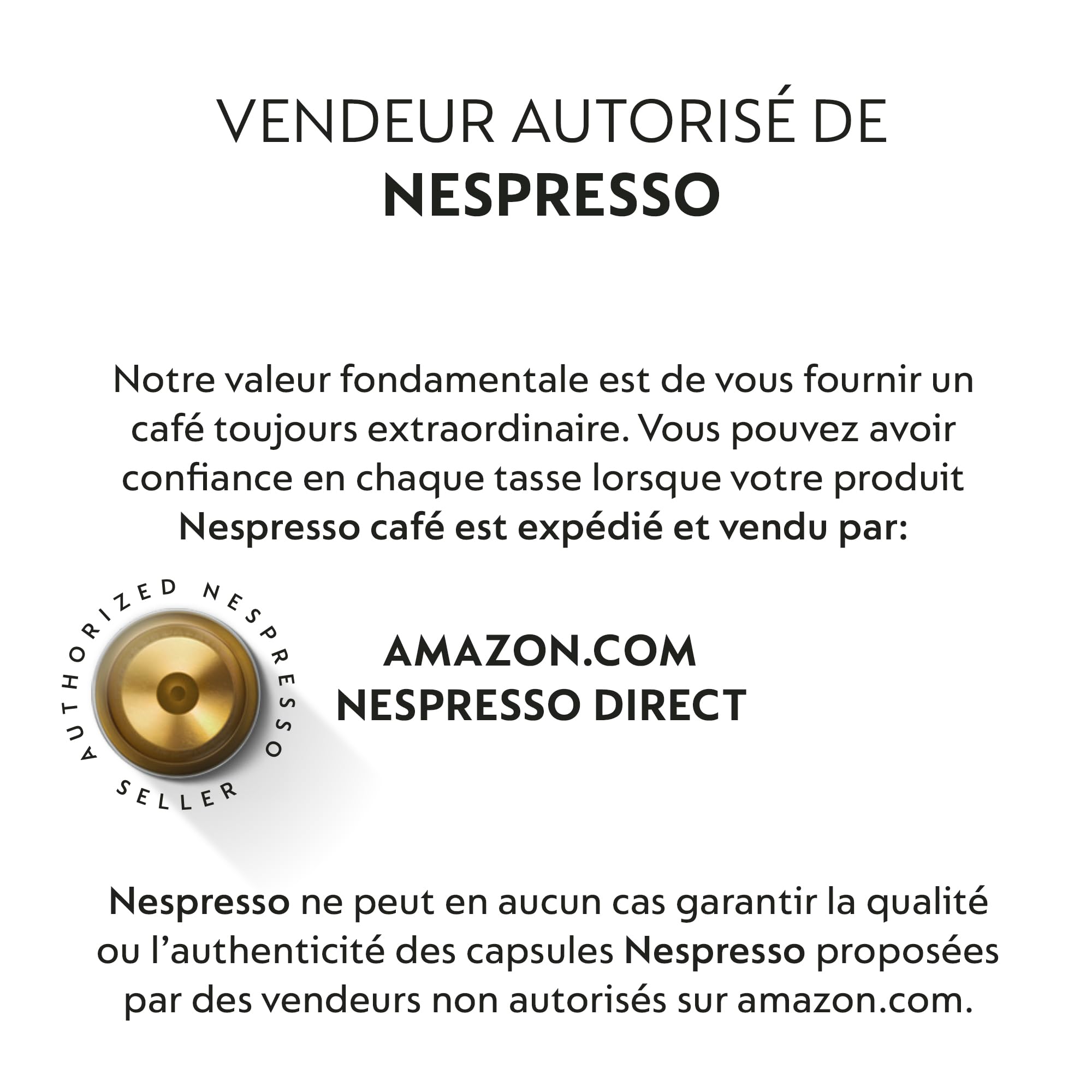 Nespresso Lot de 50 capsules de café Volluto Espresso
