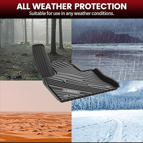 Miniatura 5 de LASFIT Alfombrillas para Ford Explorer de 6 pasajeros 2020-2023 para todo tipo de clima, primera 2 y 3 filas