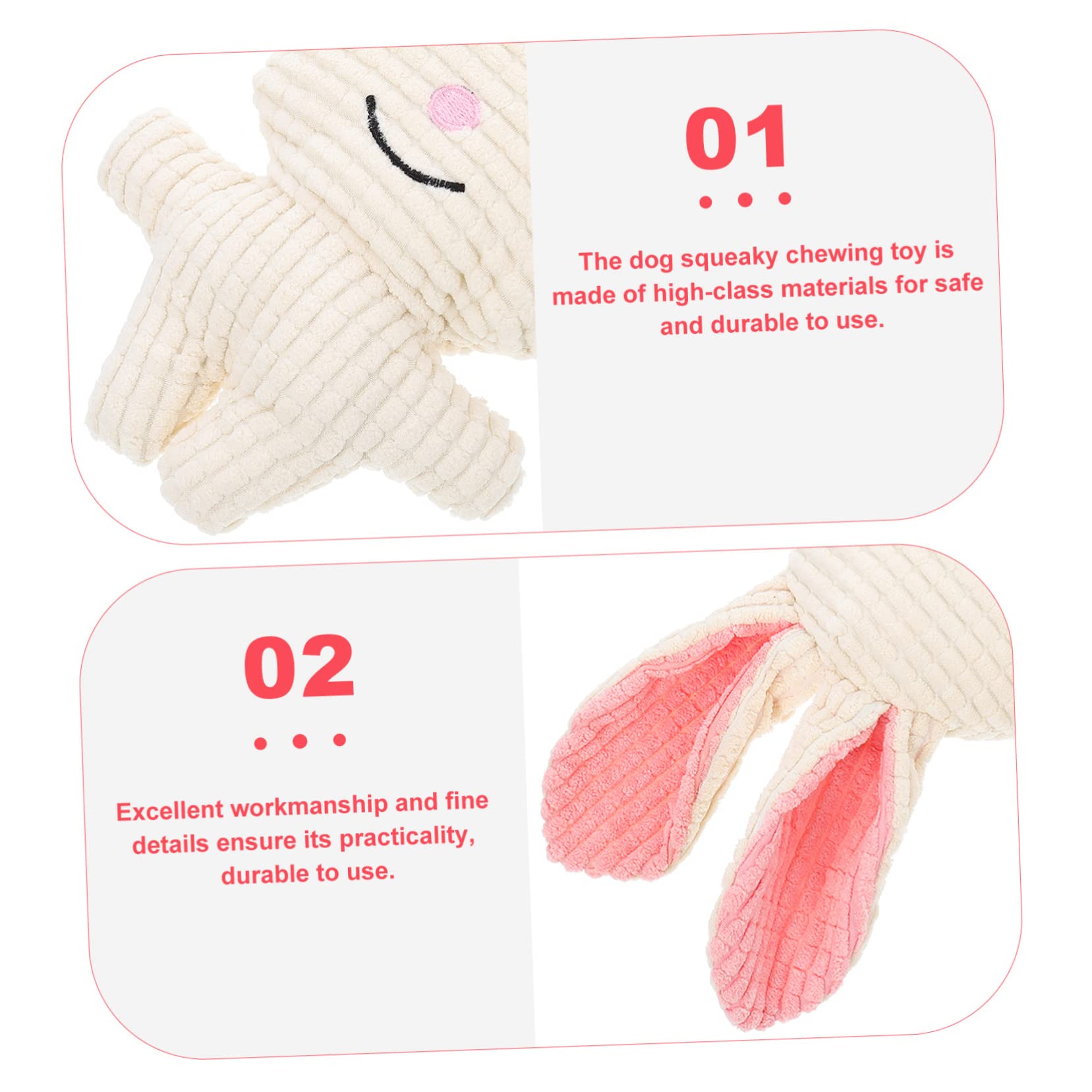 Toddmomy 5pièces Jouet à Mâcher pour Chiens Peluche Squeaky Accessoire pour Dentition Et Amusement Chiots Jouet Interactif pour Petits Et Moyens Chiens