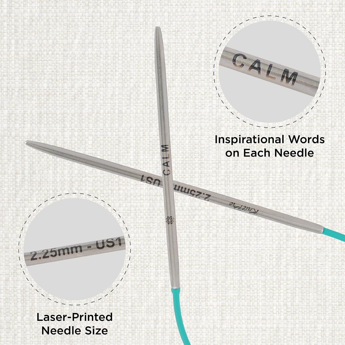 KnitPro The Mindful Collection Fixed Circular Needles 10