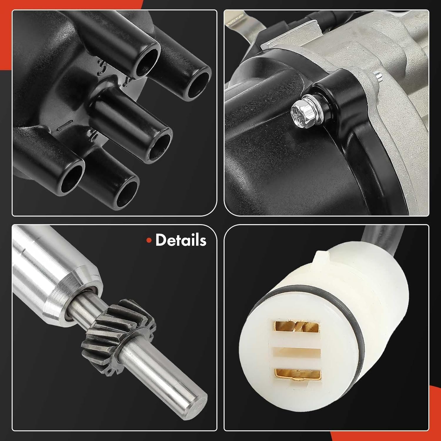 A-Premium Ignition Distributor L4 2.4L- Compatible with Toyota 4Runner 1985-1990, Celica GT/GTS/ST 1985, Pickup 1985-1988 (FI, 22REC/22R-TEC), Pickup 1989-1990 (FI, 22RE)