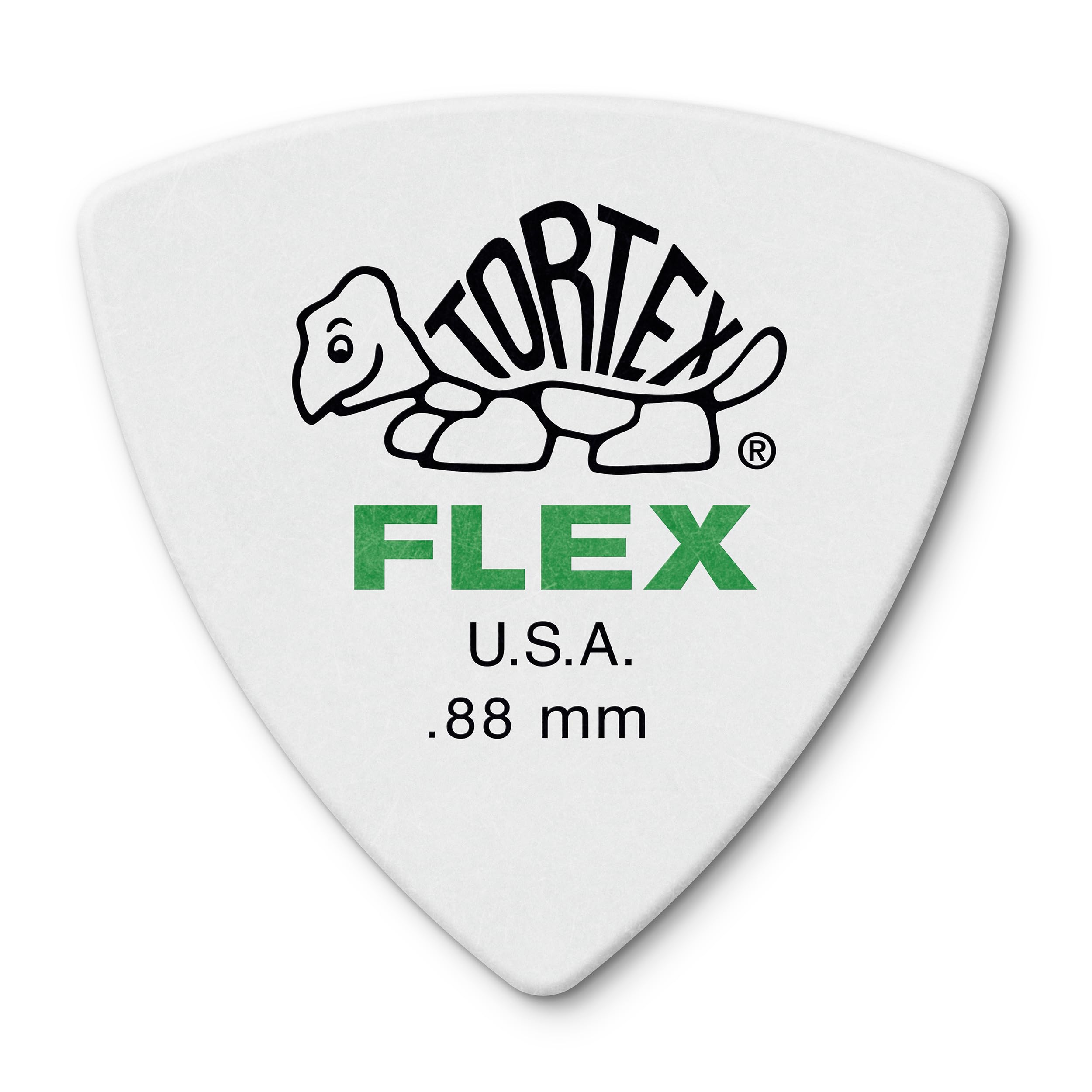 Jim Dunlop Dunlop Tortex Flex Triangle .88mm Green Guitar Pick-6 Pack (456P.88)