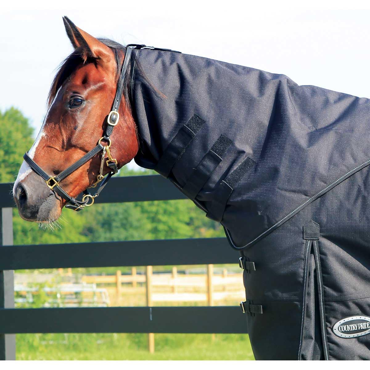 Rugged Ride 1200 Denier Heavyweight Waterproof Turnout Blanket w/Adjustable Neck - 300 gram Fill