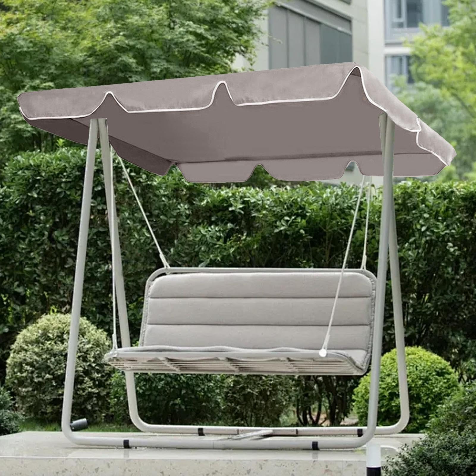 Tetto di ricambio per altalena da giardino Swing Canopy, baldacchino di ricambio per sedia dondolo, tetto di ricambio per dondolo Hollywood, 3 posti, tetto impermeabile per altalena da giardino