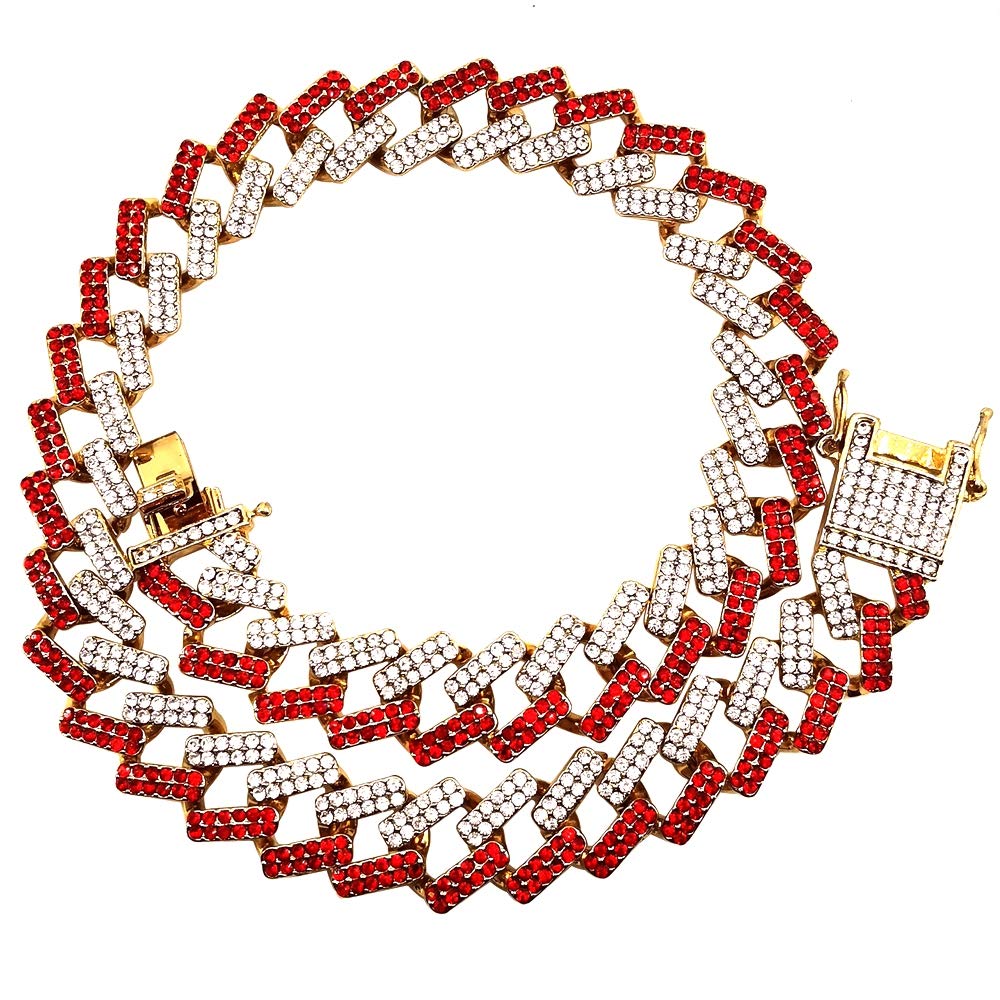 HH BLING EMPIREIced Out Diamond Cuban Link Chain for Men Women Silver Gold Miami Cuban Necklaces Hip Hop 16-30 Inches