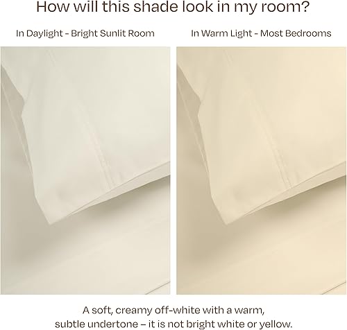 Miniatura 3 de California Design Den - Juego de sábanas suaves como la seda, 800 hilos, 100 % algodón, con sábana bajera y duradera de esquinas profundas, tamaño