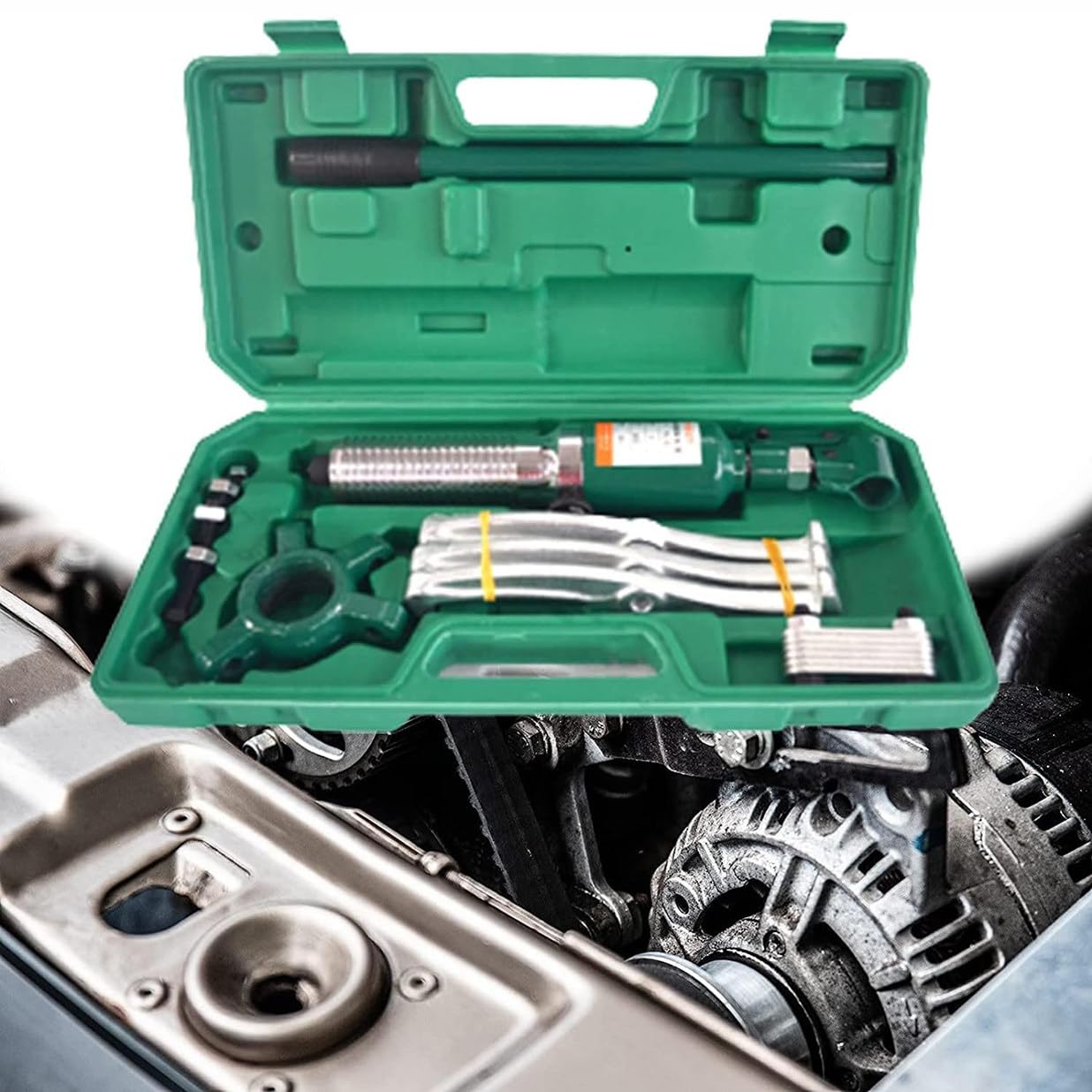 Kit estrattore idraulico, Separatore cuscinetto ruota 2/3 mascella, Capacità 5T-20T, Ganasce in acciaio da 16,5 pollici, Set estrattore cuscinetto mozzo