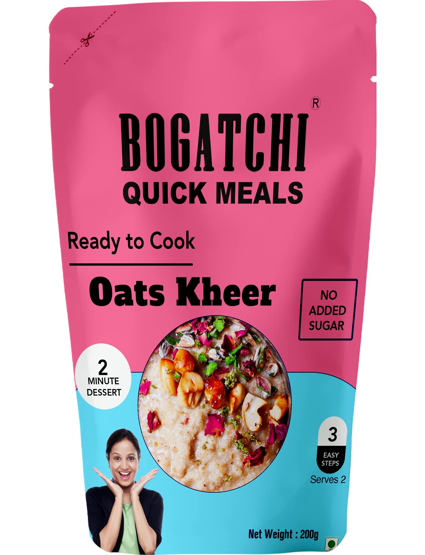 BOGATCHI Instant Millet snacks Oats Kheer - Ready to Cook AUTHENTIC Oats Kheer - 200 g, Tasty Instant Meal, 100% Natural Ingredients, No Preservatives, No Artificial Colours&Flavors (B09MV62BYY) Amazon Price History, Amazon Price Tracker
