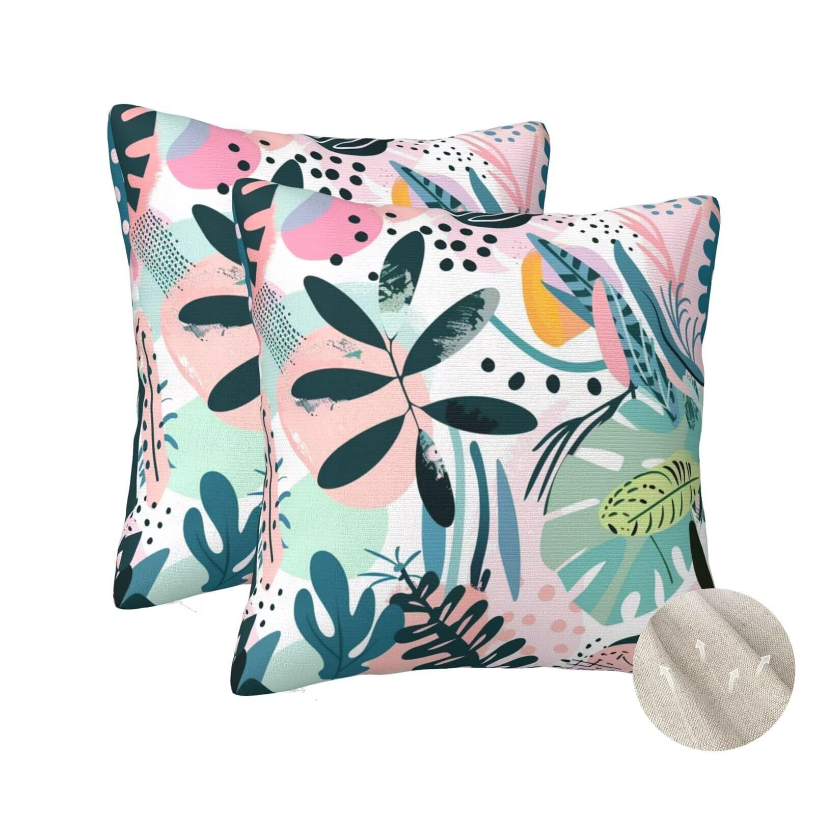 Housse coussin 60x60 cm rose lot de 2 pour protéger et embellir vos vieux coussins canapé