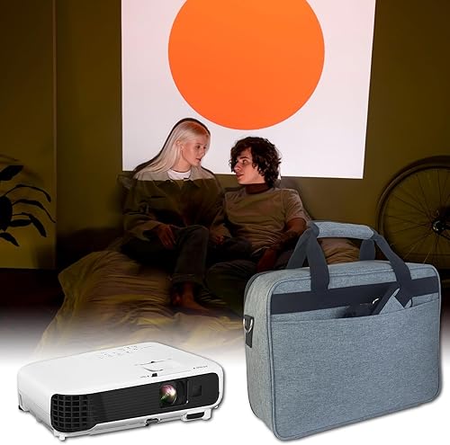 Miniatura 7 de Funda de transporte para proyector, bolsa para proyector con bolsillos de almacenamiento para accesorios y correas de hombro ajustables, bolsa de