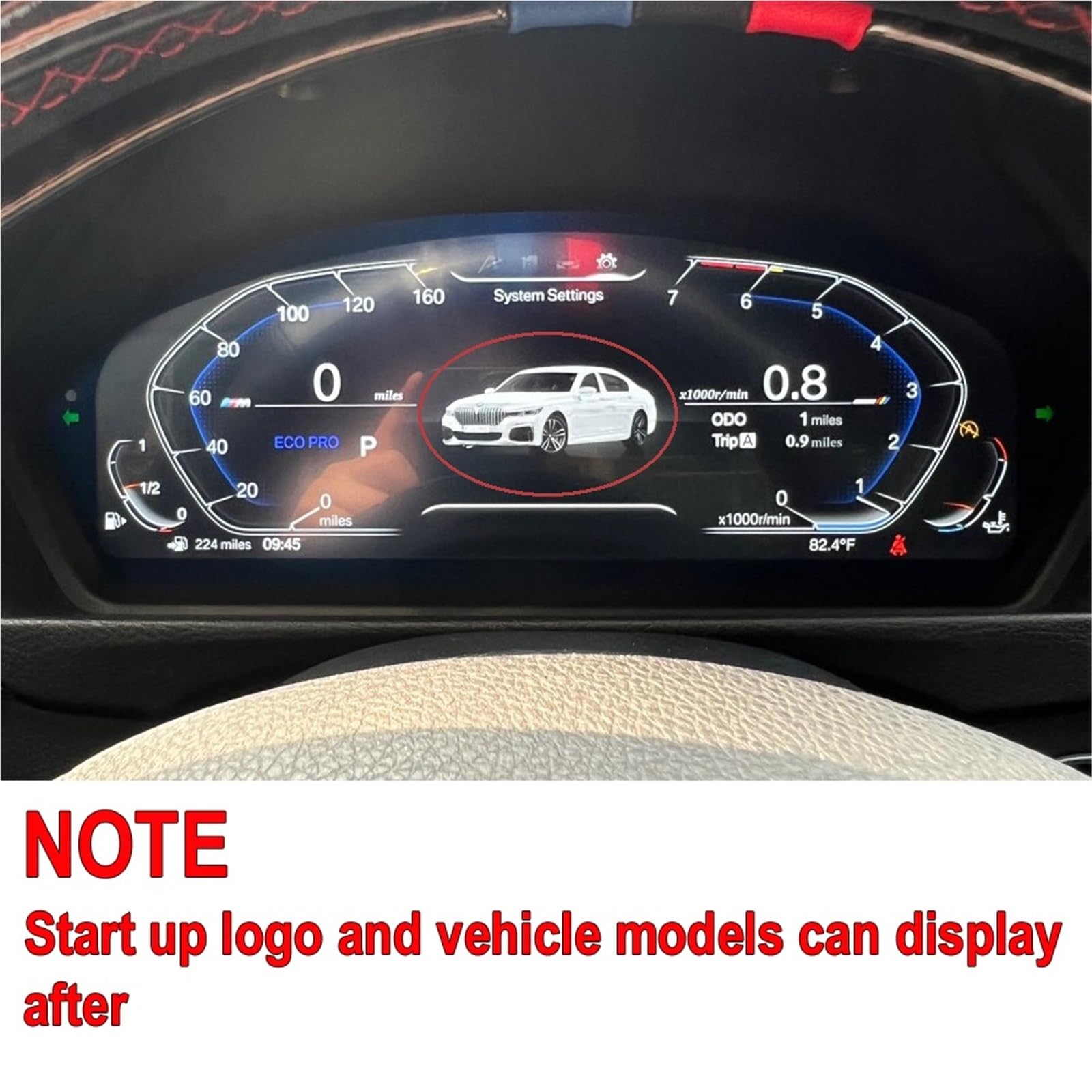 salpicadero del coche Compatible con BMW X5 X6 E70 E71, panel de instrumentos LCD velocímetro 12,3 pulgadas, digital, cabina, HUD, tacómetro Tacómetro(For X5 E70)