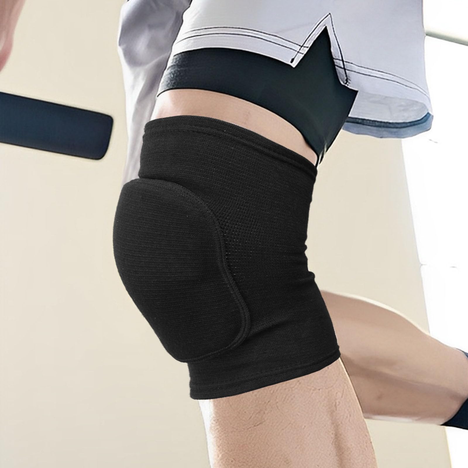 1 Par de Rodilleras para Voleibol Mujer, Rodilleras Deportivas para Baile, Handball, Jardinería, Protectores de Rodilla con Espuma EVA Elástica Antigolpes (Talla M)