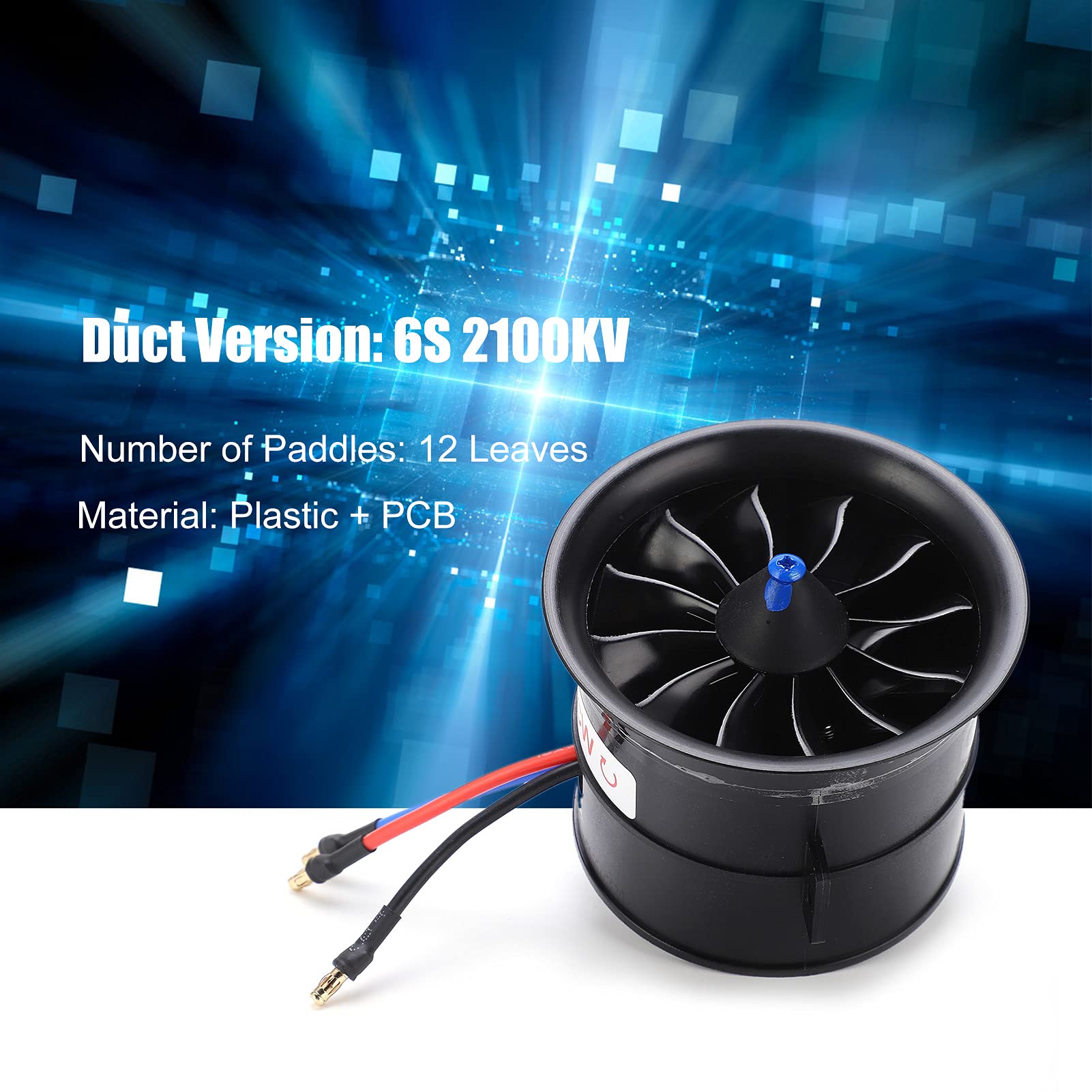 70 mm 12 hojas de canal RC con 6S 2100 KV ESC controlador de velocidad (CW)