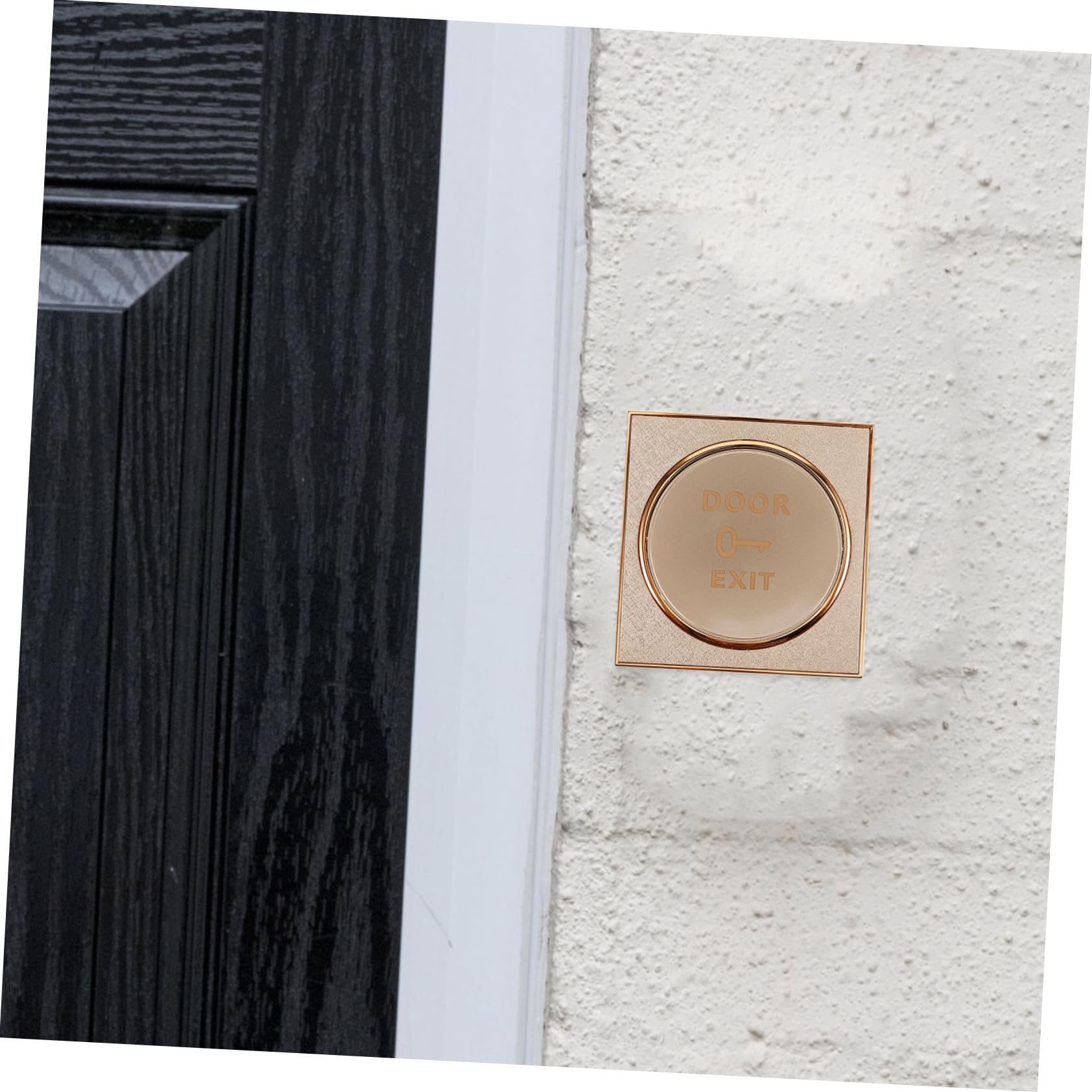 Tofficu 5 Pièces de bouton de contrôle d'accès portes dirigé clé poussoir panneaux muraux couverture de cloche de porte bouton poussoir de sortie de porte Doré