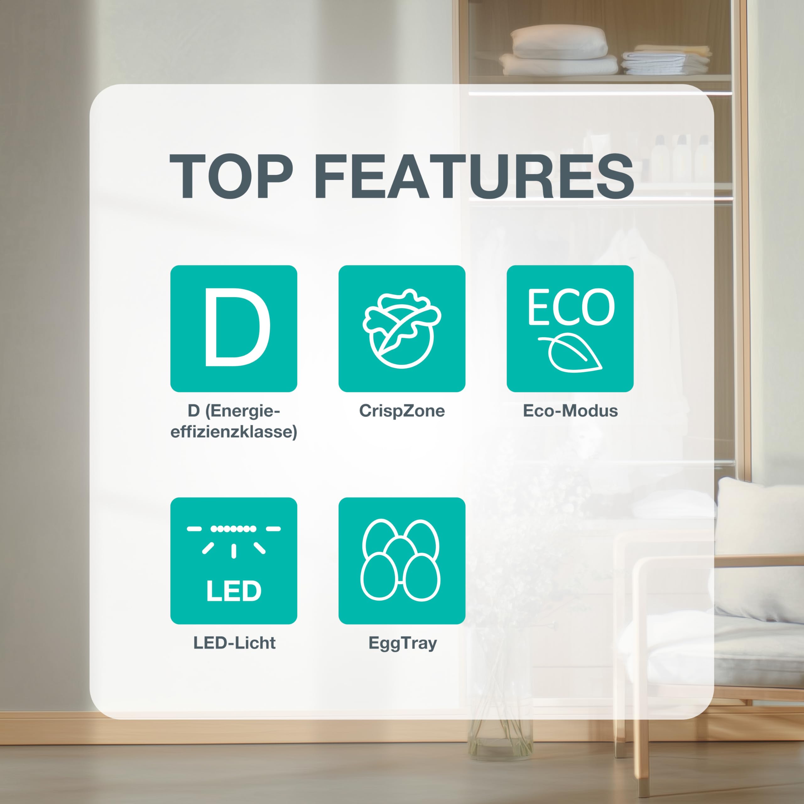 Gorenje R49DPW Tischkühlschrank/Freistehend/EEK D / 39 dB /iter/Gemüsefach/LED Beleuchtung/Türanschlag wechselbar/HxBxT 84 133L – Bild 3
