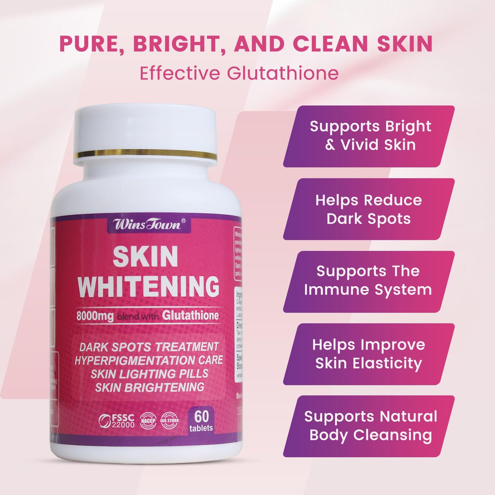 emily bright glutathione side effects Glutathione Whitening Pills - 8000mg Glutathione - Effective Skin  Lightening Supplement
