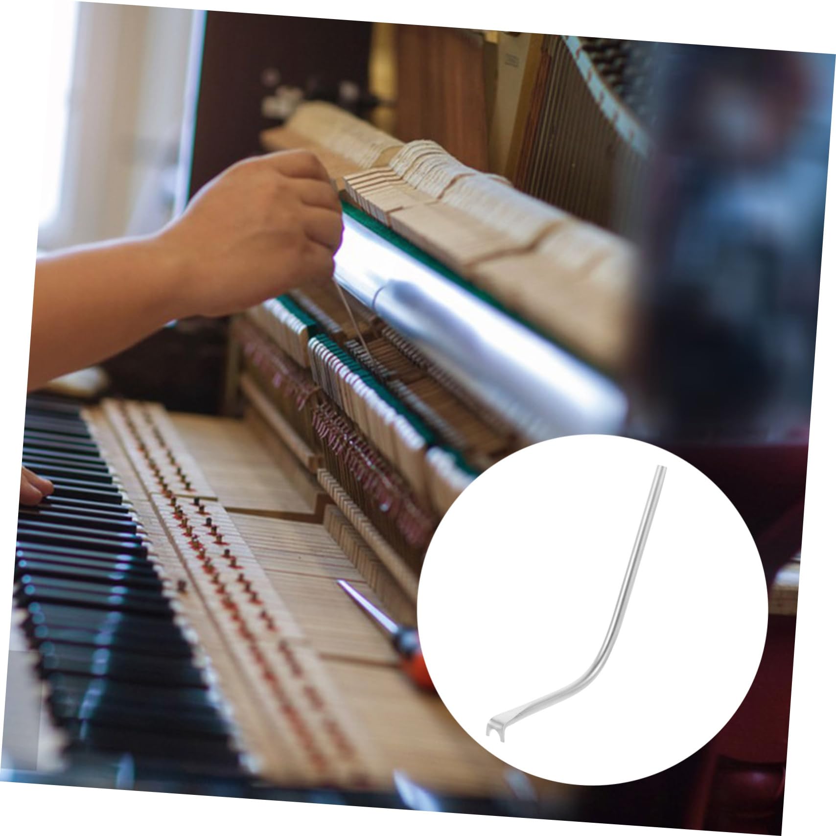 ibasenice 5 Piezas De Cuerda Gancho para Cuerda de Piano Accesorios para Pianos Herramientas de reparación de Pianos Accesorios para Reparar Instrumentos Musicales Metal