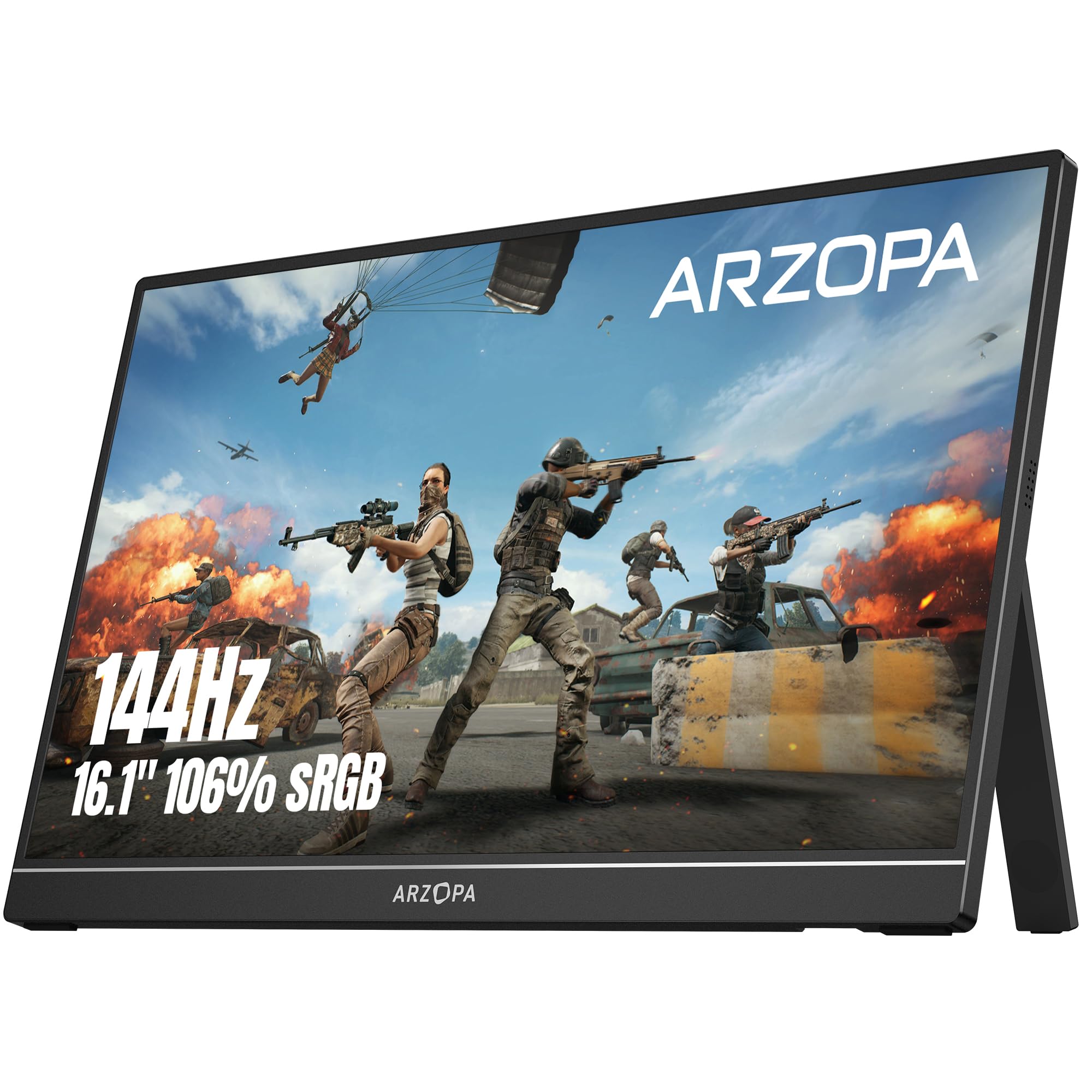 ARZOPA 16.1'' 144Hz Portable Gaming Monitor 106% sRGB - Z1FC | 1080P FHD Kickstand Portab…