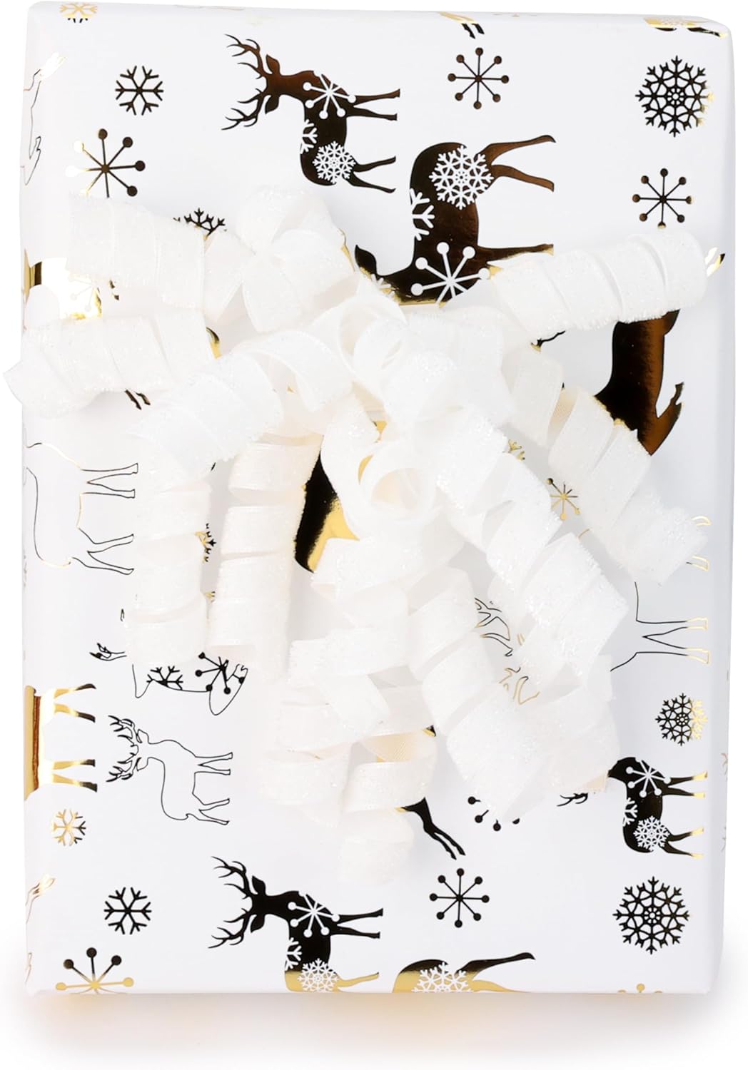 6" Metallic Glitter White Self Adhesive Curly Ribbon Gift Wrap Bows for Christmas, Holiday, Birthday, Wedding, Presents, Party Favors Decorations 6-Count - Image 8