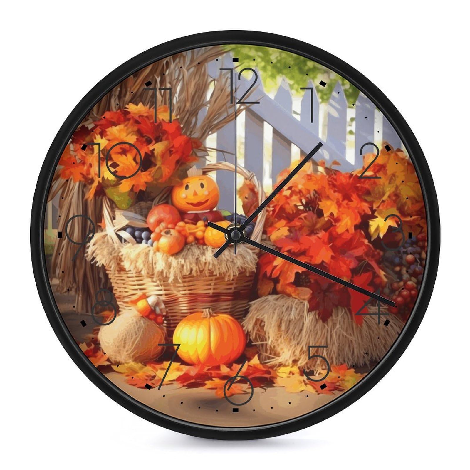 Horloge murale d'automne vintage et moderne pour salon
