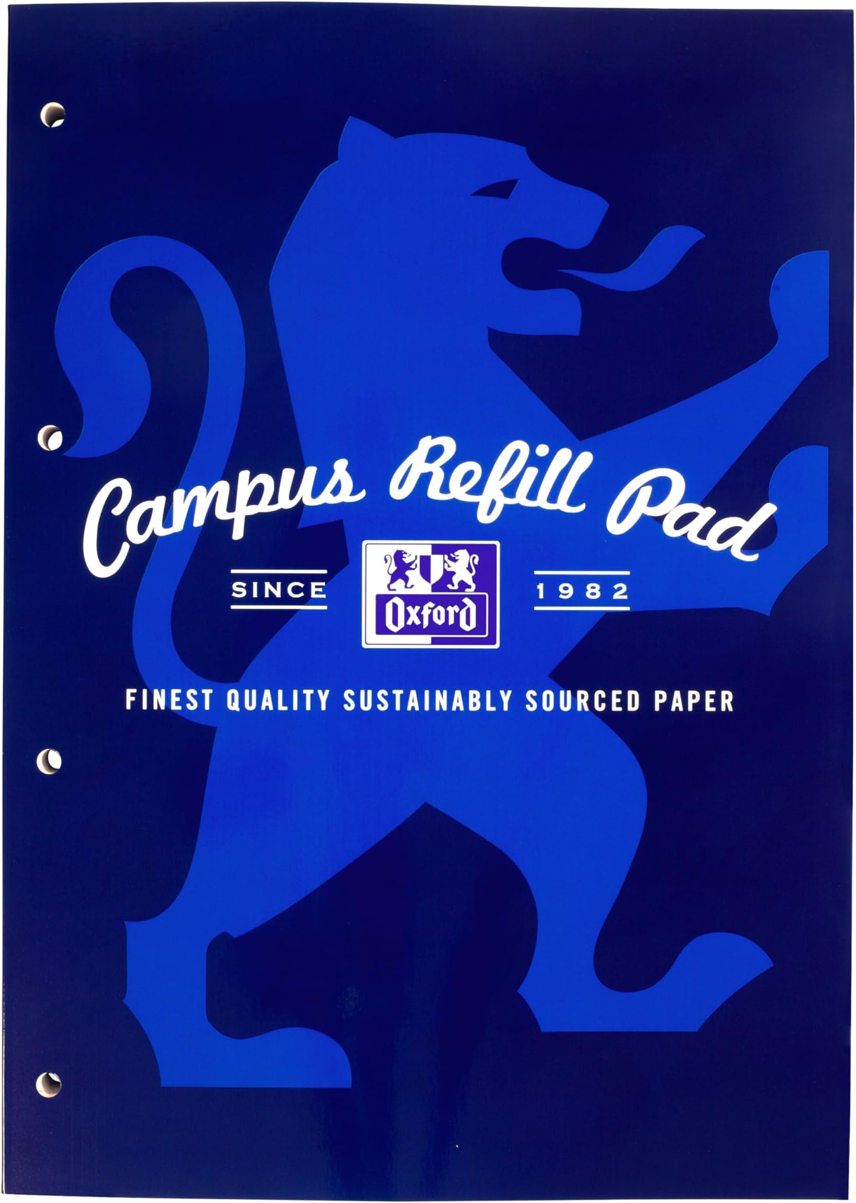 Campus, MEGA 300 Pages A4 Lined Paper Refill Pad with Margin, Navy, Pack of 1