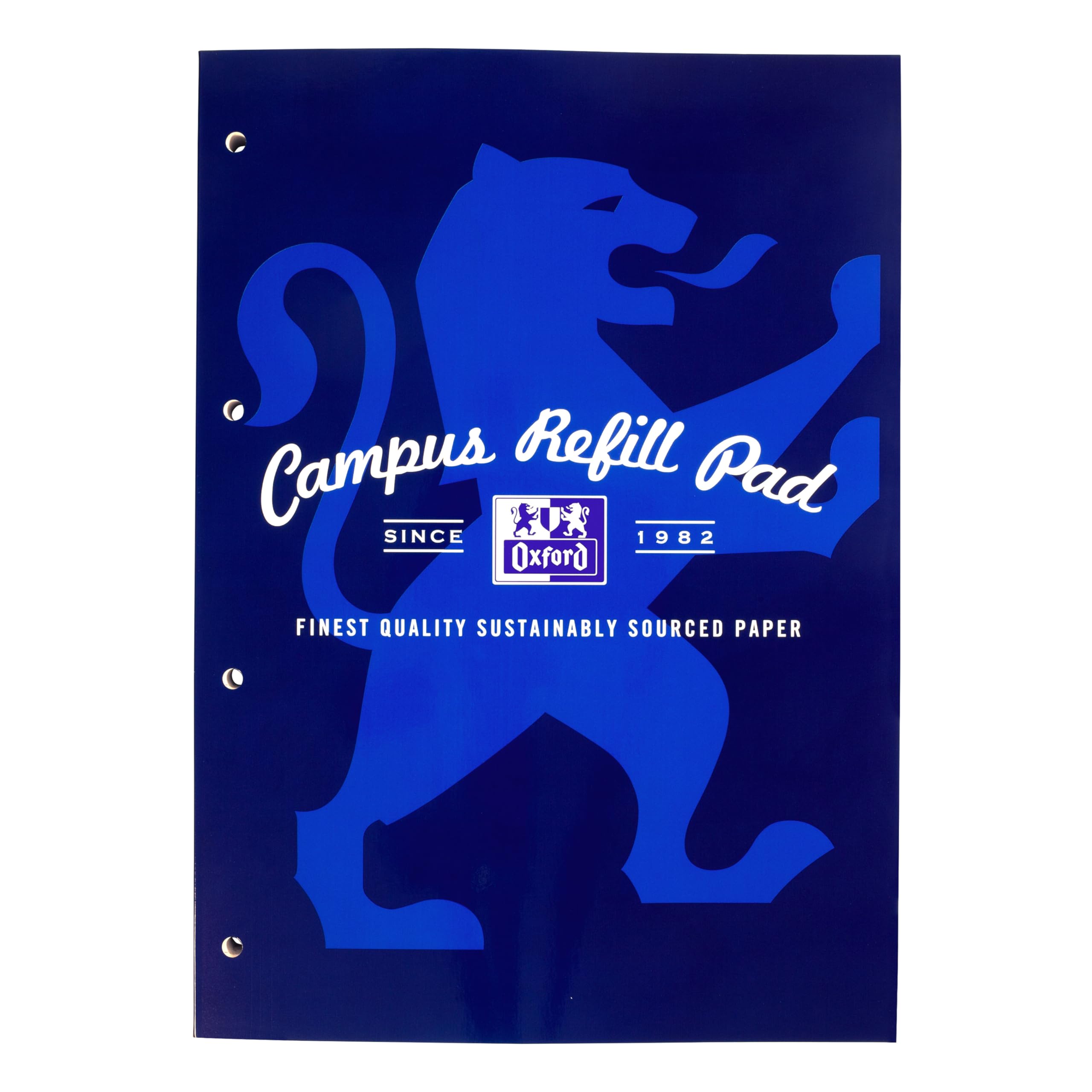 – Oxford Campus, MEGA 300 Pages A4 Lined Paper Refill Pad with Margin, Navy, Pack of 1
