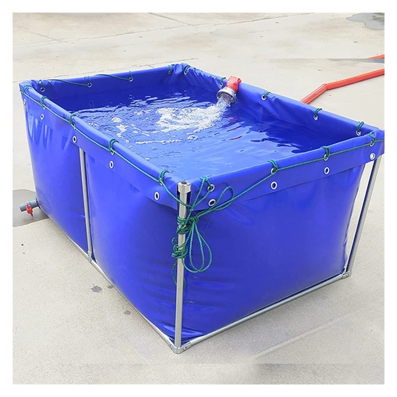 Stagno di pesce spesso per acquacoltura Piscina pieghevole per cani Copertura per piscina per bambini Pesci e gamberetti Stagno per giardino Telaio di stoccaggio dell'acqua