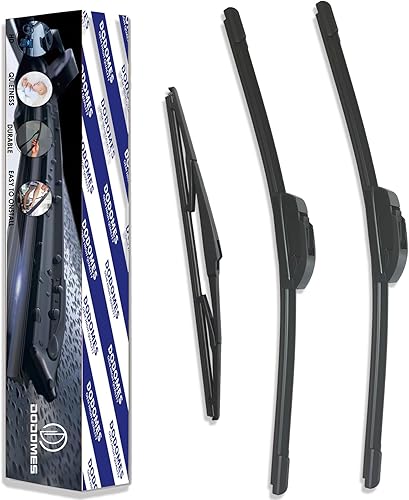 DODOMES Limpiaparabrisas de 26 pulgadas + 20 pulgadas con limpiaparabrisas trasero de 14 pulgadas de repuesto para Ford Edge Lincoln MKX 2007-2015
