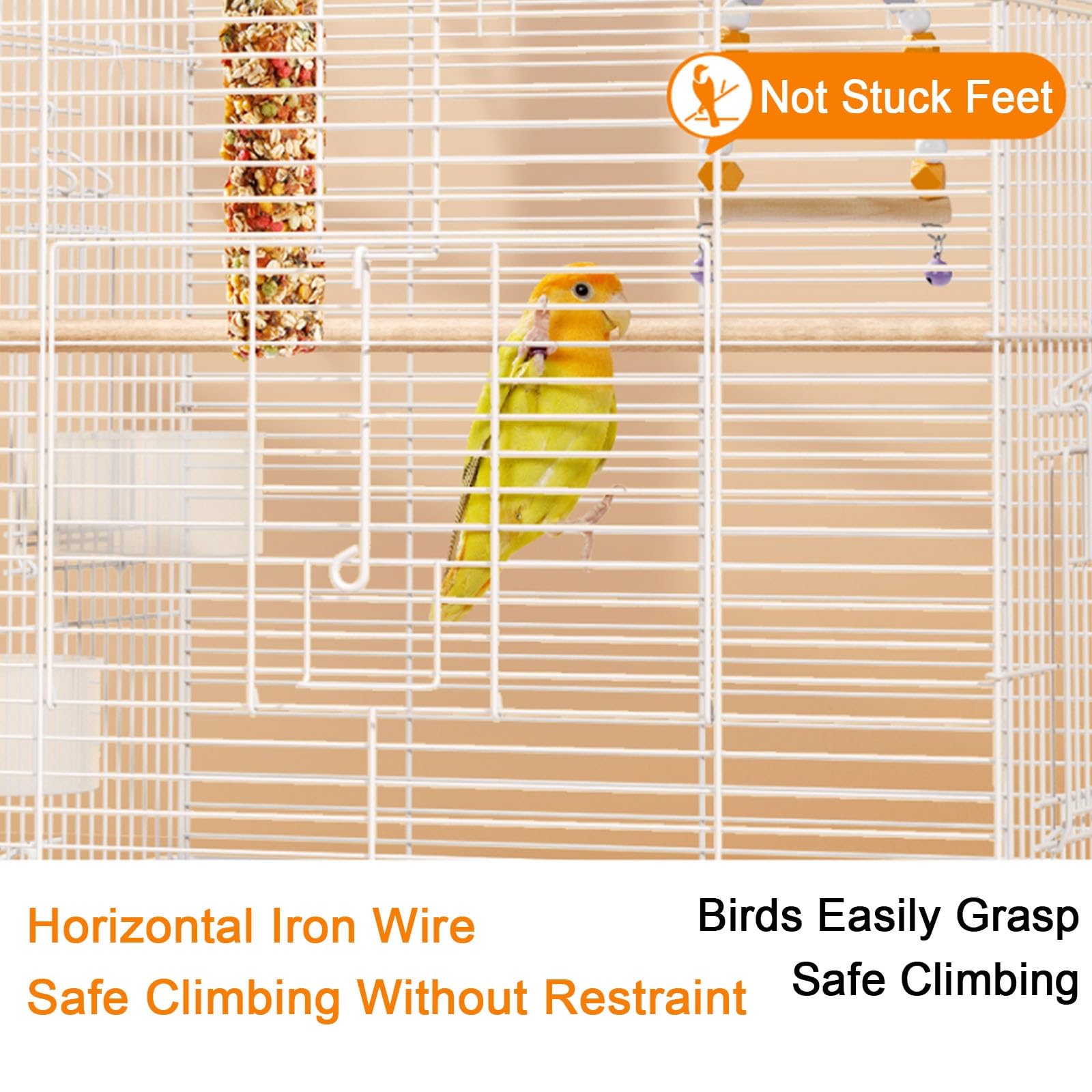 48.3 cm Vogelkäfig Indoor Voliere für Papageien Leichte Reisetasche für Sittiche, Nymphensittiche, Finken, Kanarienvögel