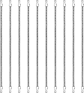 10PCS 20 Inch Stained Glass Window Hanging Chain, Metal Chain with Safety Hooks, Picture Hanging Chain Sunshine Catcher Black Nickel Plating Window Panels Chains
