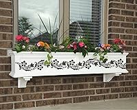 Vista 2 de CrafTreat Plantillas reutilizables con borde de flores para pintar en madera, lienzo, papel, tela, piso, pared y azulejos, borde de 12 a 3 x 12