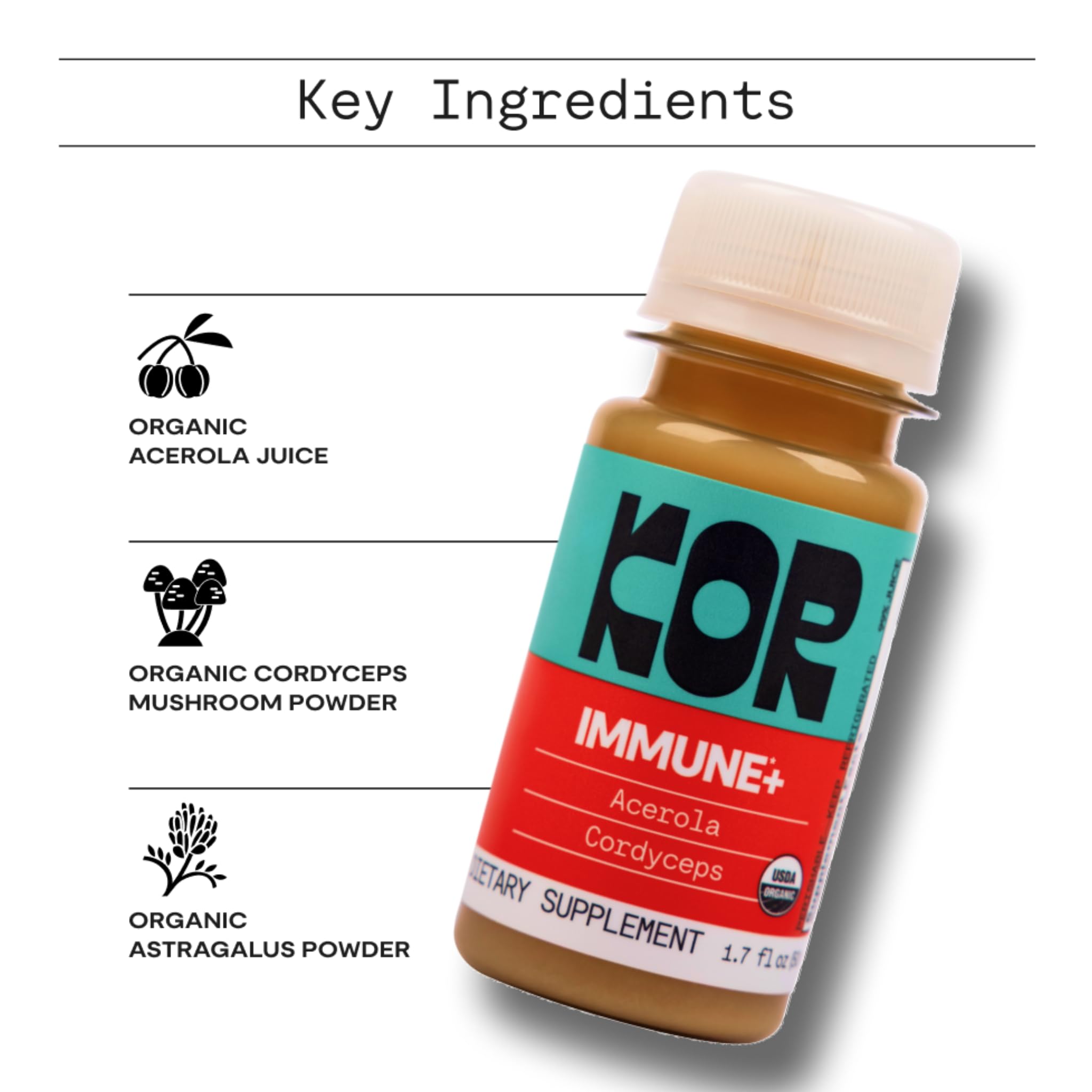 KOR Immune+ Organic Vitamin C Wellness Shots – Cold-Pressed