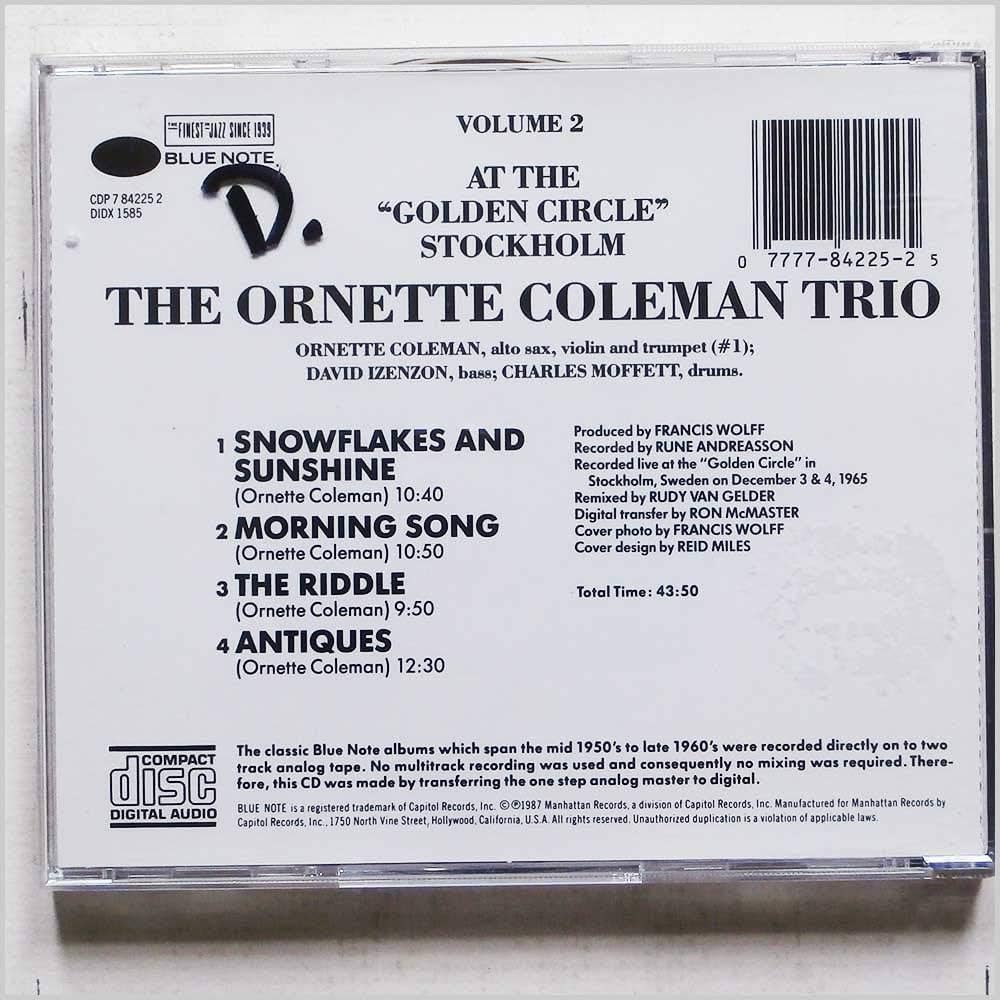 Ornette Coleman Trio - At the Golden Circle, Vol. 2 - Amazon