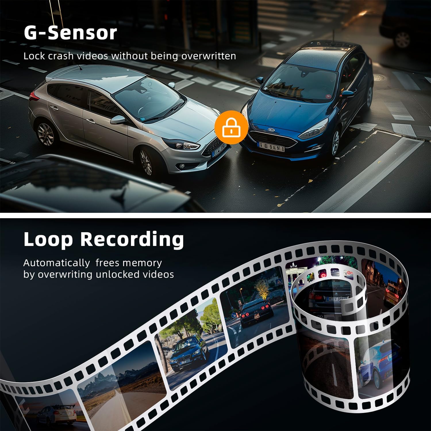 YEECORE 3 Channel Dash Cam 5G Wi-Fi GPS, Free 64GB Card, Starvis 2 Super Night Vision, 4K+1080P+1080P Front Inside and Rear Car Camera, Parking Mode, G-Sensor, Loop Recording, Support 512GB MaxL8