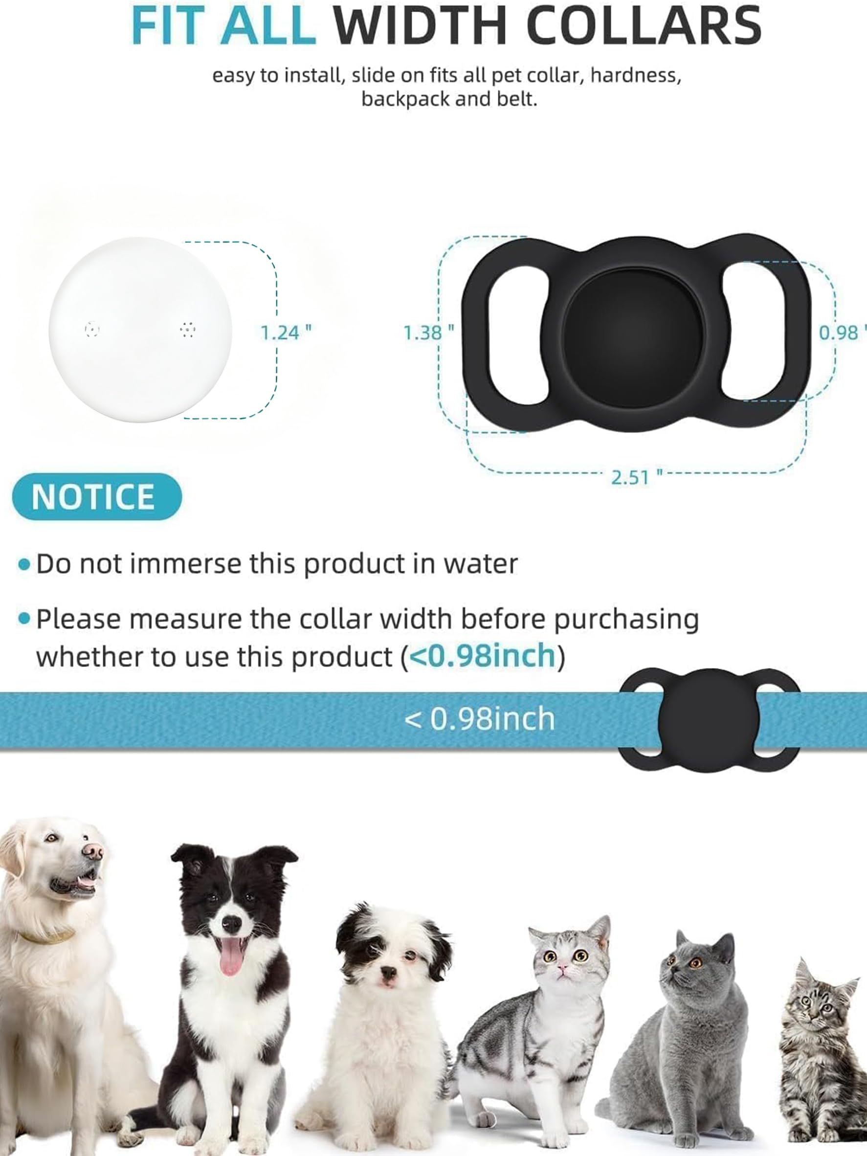 GPS Tracker for Dogs (1 Pack), Mini GPS Cat Tracker, Smart Pet Activity Tracker (iOS Only), No Monthly Fee, Compatible with Apple Find My, Anti-Lost, Finder Tag for Vehicles/Pets/Kids/Items - image 6