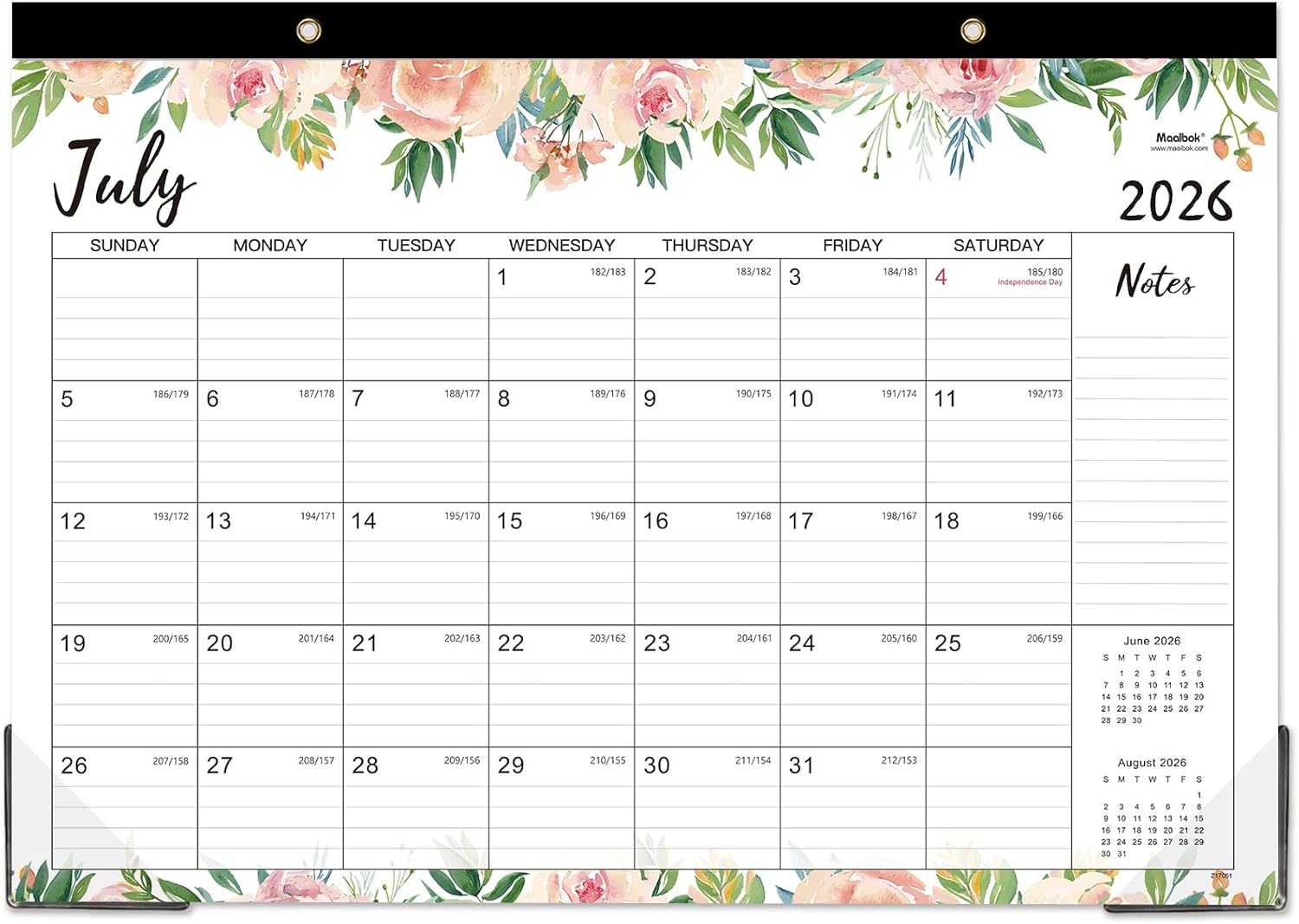 Desk Calendar 2026-2027 - Jul 2026 - Dec 2027, 18 Months Large Monthly Desk Calendar, 22" x 17", Desk Pad, Large Ruled Blocks, to-do List & Notes, Best Desk/Wall Calendar for Planning or Organizing