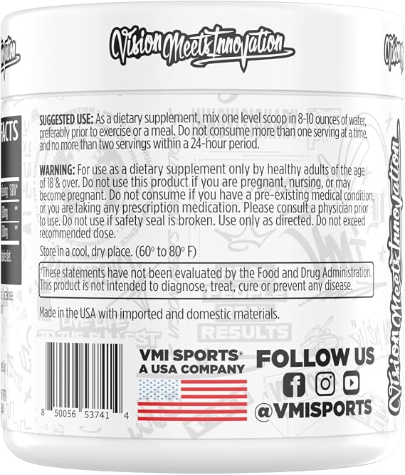 VMI Sports L-Carnitine 3000 Powder | 3000 mg L-Carnitine | Metabolic Support Maximum Absorption Formula | Great Taste for Men & Women | 30 Servings (30 Servings, Strawberry Kiwi)