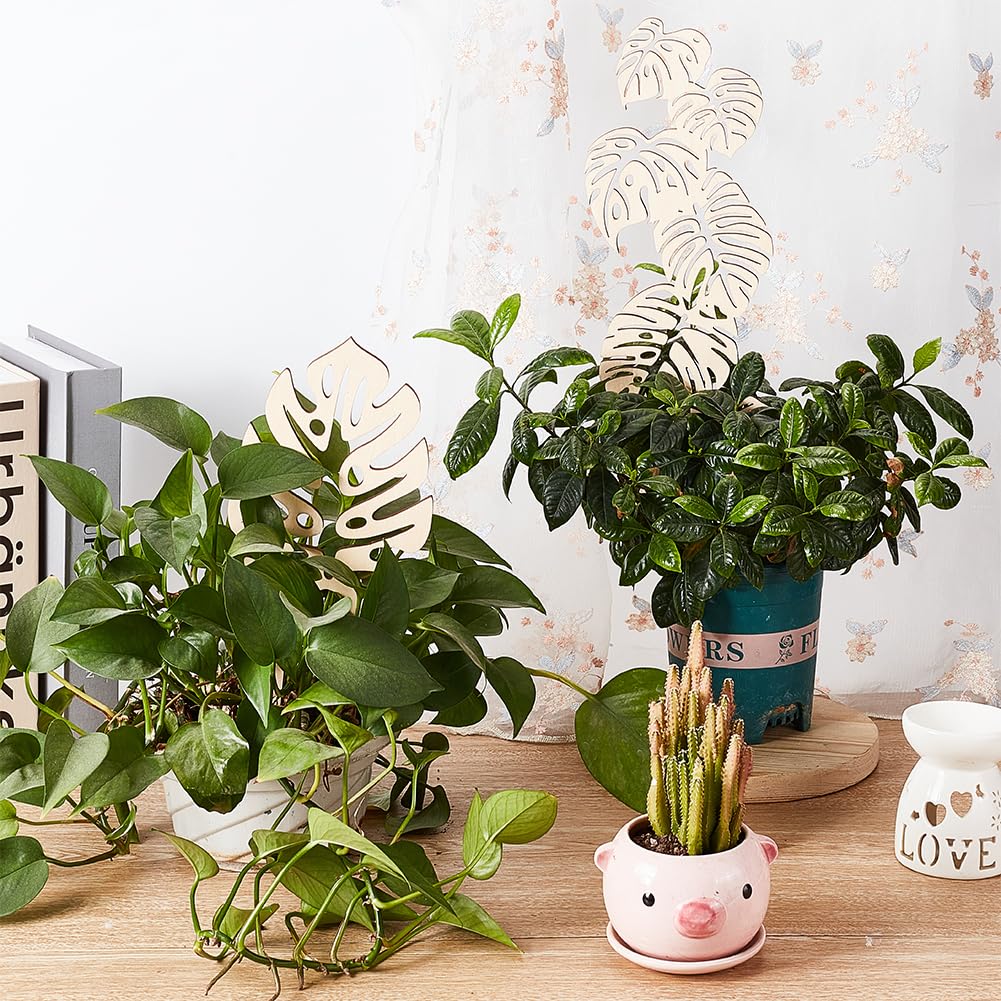 Amazon.com : OLYCRAFT 4Pcs 2 Style Wood Plant Trellis Monstera Leaf Wood  Trellis for Potted Plants Small Indoor Plant Trellis Wood Vine Plant  Support for Climbing Plants Potted Plants Support - 9.8~15.6