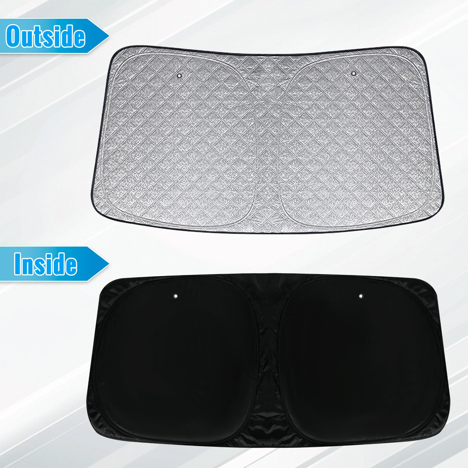 Parasol para Coche Parabrisas Reemplazo para Citroen Ami 2020-2026 Opel Rocks-e 2021-2026 Fiat Topolino 2023-2026, Plegable Parasol para Parabrisas de Coche, Bloquea El 99% de Los Rayos UV
