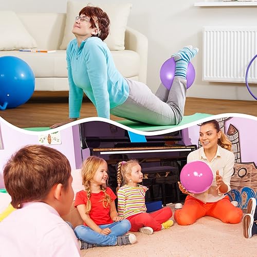 Miniatura 6 de 10 piezas de 9 pulgadas para ejercicios de pilates y terapia de pelota para yoga, estabilidad, flexión, entrenamiento, estiramiento, postura física,