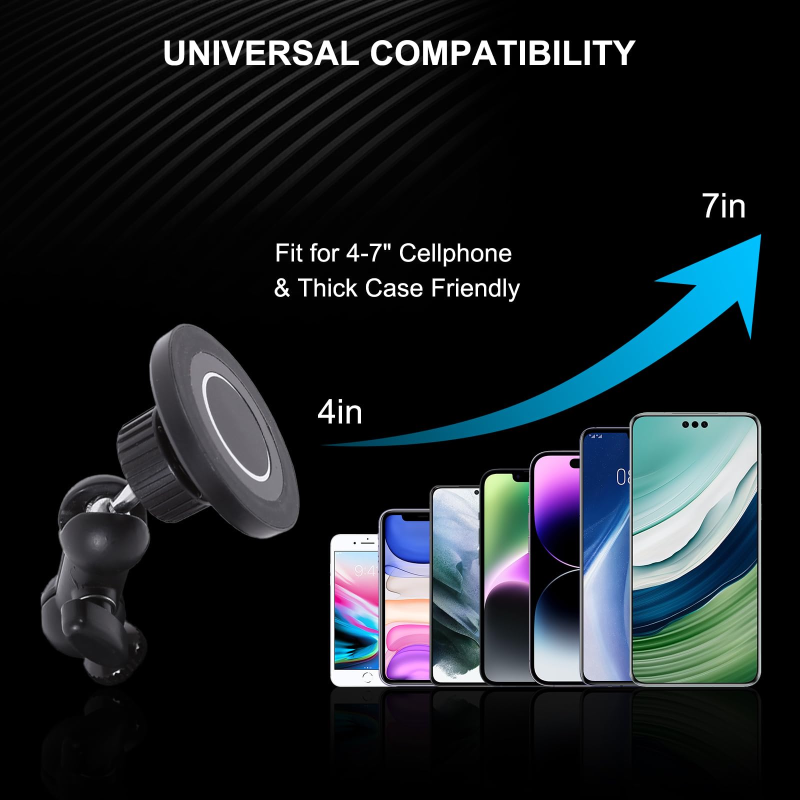 Soporte para teléfono móvil compatible con tablero de mandos INEOS Grenadier Dashboard, adaptador universal – Apto para más de 20 soportes magnéticos y cabeza de cacahuete