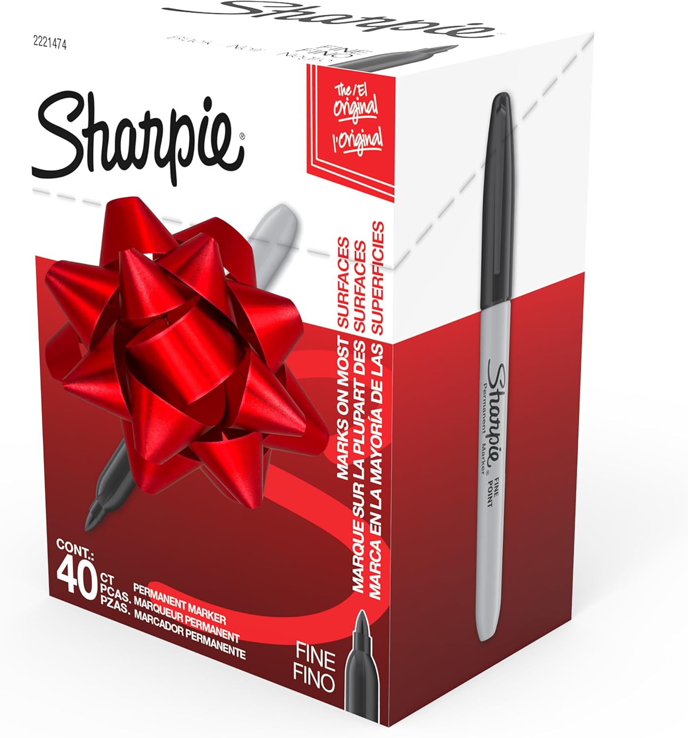 Sharpie Permanent Markers, Fine Point, Black, 40 Count - Quick Drying, Bulk Set for Classroom, Poster Boards, Office, Home, Teacher Supplies