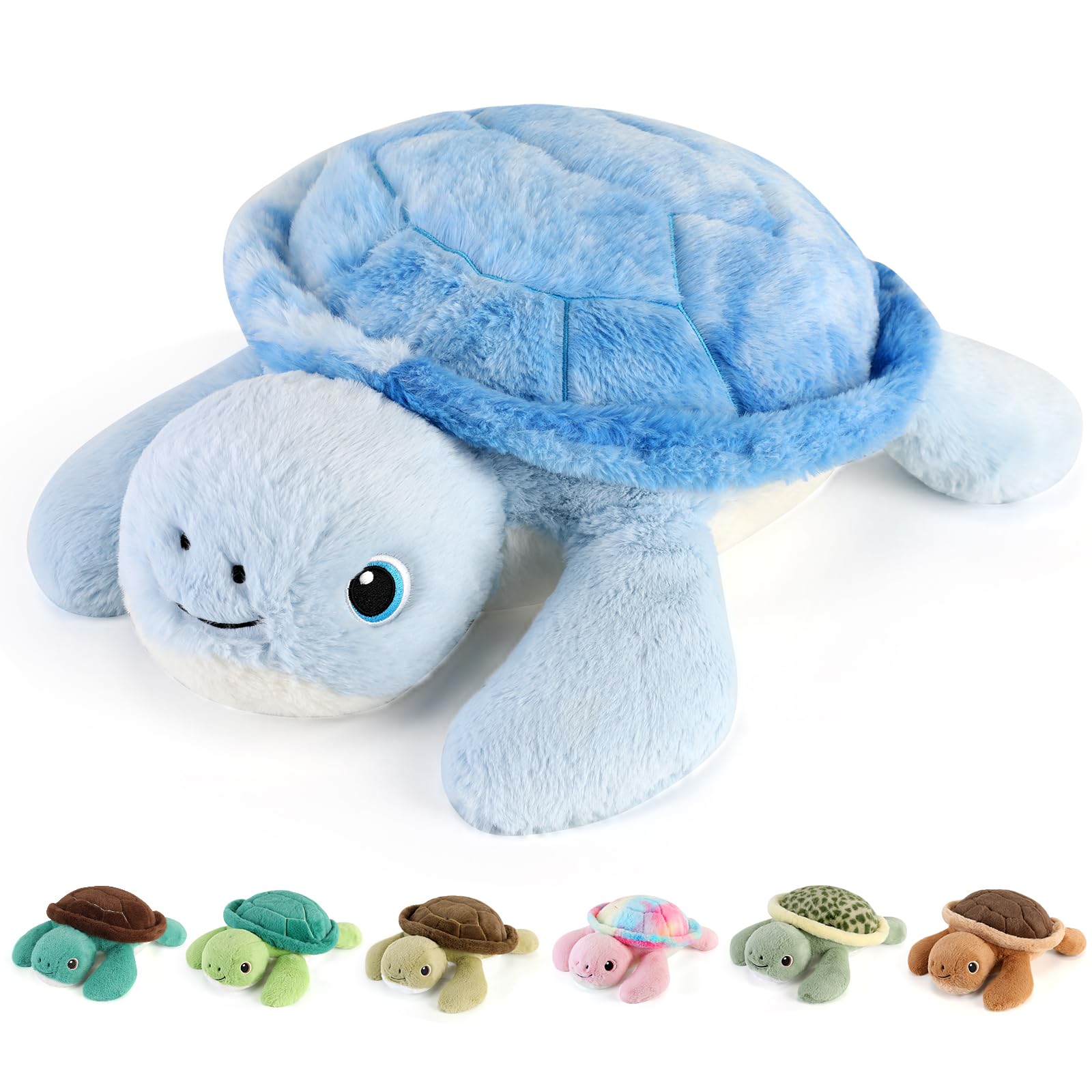 gnomantic Turtle Weighted Stuffed Animals, Plush Pillow for Kids