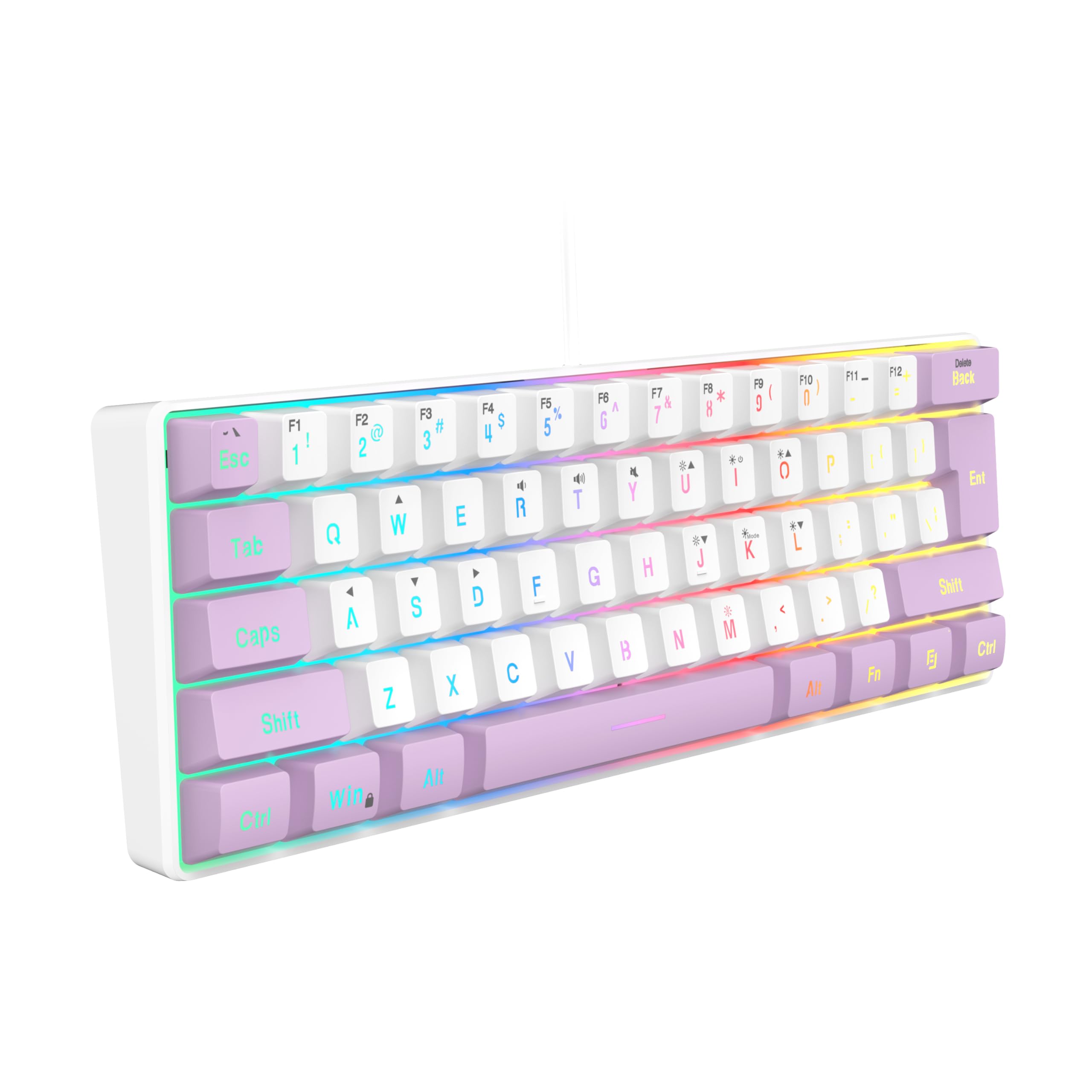 a.kamome ③ Amazon.com: SAMA Gaming Keyboard 60 Percent, 61 Keys RGB Backlit