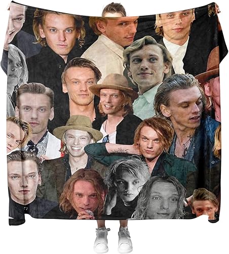Lament Configuration Jamie Campbell Bower - Manta de collage de fotos para mujeres, hombres, niñas, niños, sofá, cama, decoración de 60 x 50